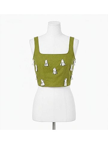 Hunter Bell Carrissa Bustier Top in Green (view 1)