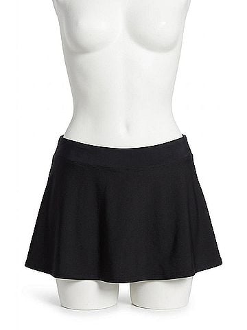 La Blanca Island Goddess Swim Skirt - Plus in Black (view 1)