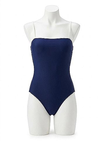 Helen Jon Bandeau With Contrast One-Piece in Navy Ivory (view 1)
