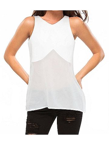 C/MEO Collective Women's Sun And Moon Top in White (view 2)
