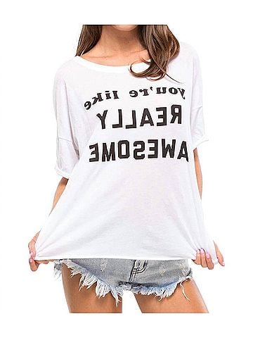 Wildfox Really Awesome Lousie Shirt in Clean White (view 2)