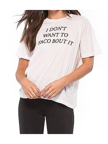 Wildfox Taco Talk Sonic Short Sleeve Tee in Vintage Lace (view 2)