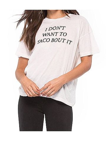Wildfox Taco Talk Sonic Short Sleeve Tee in Vintage Lace (view 2)