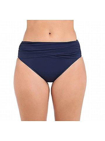 La Blanca Island Goddess Mid-Waist Sash Band Bottom in Indigo (view 2)