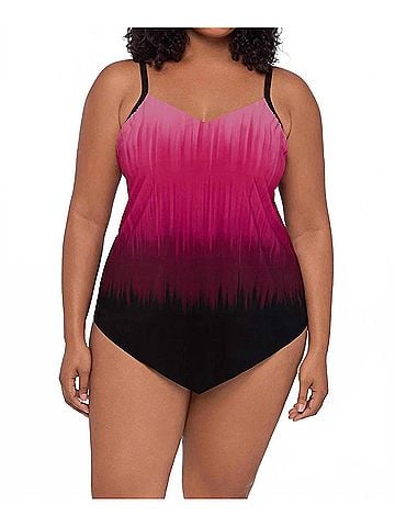 Trimshaper Hank Tankini Top - Plus in Rose Ombre (view 2)