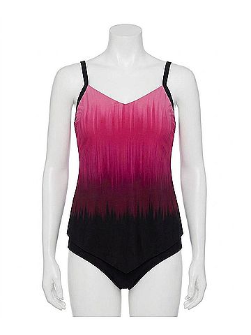 Trimshaper Hank Tankini Top - Plus in Rose Ombre (view 1)