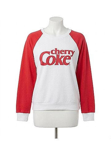 Wildfox Cherry Coke Contrast Fiona Crewneck Sweatshirt in Vanilla/Tango (view 1)