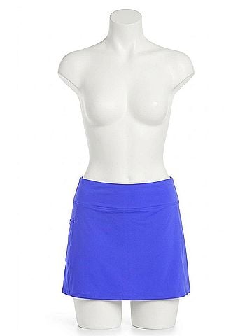 24th & Ocean Standard Swim Skort Swimsuit Bottom in Periwinkle (view 1)