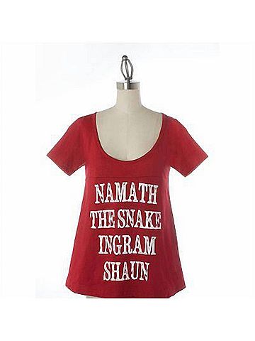 Judith March Women's University Of Alabama Boys Of Fall Tee in Red (view 2)