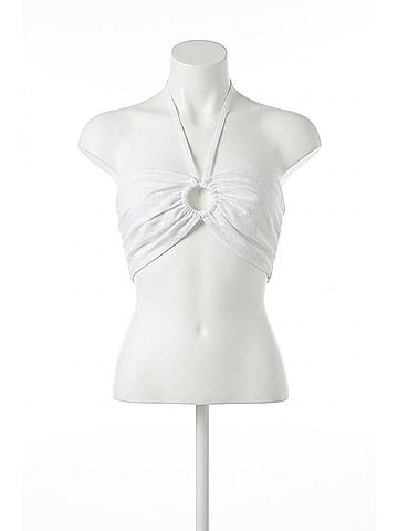 Faithfull the Brand Cyprus Crop Top in Plain White (view 1)