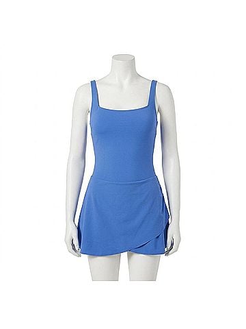 Gottex Tutti Frutti Square Neck Wrap Style Swimdress in Hamptons Blue (view 1)