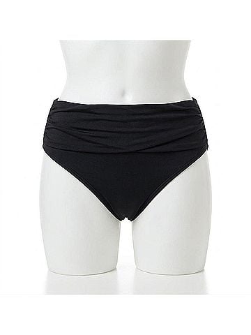 La Blanca Island Goddess Mid-Waist Sash Band Bottom in Black (view 1)