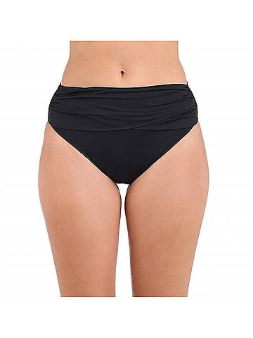 La Blanca Island Goddess Mid-Waist Sash Band Bottom in Black (view 2)