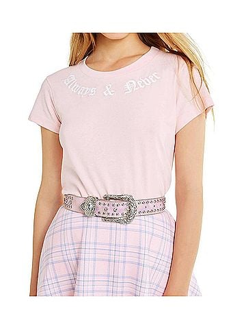 Wildfox Always And Never No9 Short Sleeve Tee in Romantic (view 2)