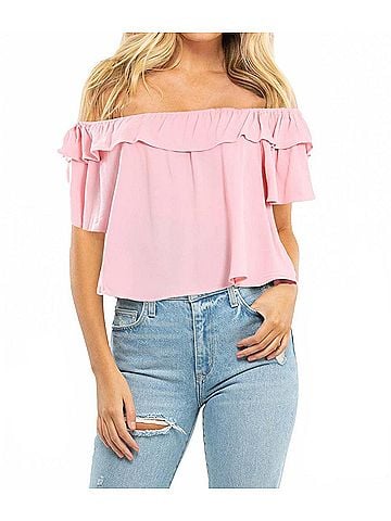 Flynn Skye Brynn Top in Cotton Candy Pink (view 2)