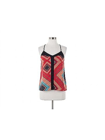 Ya Los Angeles Sleeveless Print With Contrast Detail in Multi (view 1)