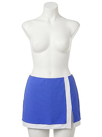 24th & Ocean Santorini Block Swim Skirt Bottom in Periwinkle (view 1)