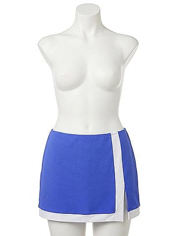 24th & Ocean Santorini Block Swim Skirt Bottom in Periwinkle (view 1)
