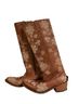 Liberty 100% Leather Floral Brown Boots Size 6 1/2 - photo 1
