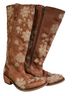 Liberty 100% Leather Floral Brown Boots Size 6 1/2 - photo 2