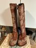 Liberty 100% Leather Floral Brown Boots Size 6 1/2 - photo 3