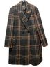 DKNY Plaid Black Brown Gray Coat Size XXL - photo 2