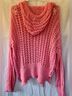 Pol 100% Polyester Pink Pullover Hoodie Size L - photo 8