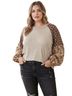 Easel 45% Rayon 25% Nylon 25% Cotton 5% Spandex 100% Cotton Plaid Brown Ivory Long Sleeve Top Size 1X - photo 1
