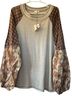 Easel 45% Rayon 25% Nylon 25% Cotton 5% Spandex 100% Cotton Plaid Brown Ivory Long Sleeve Top Size 1X - photo 2