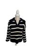 Echelon Stripes Blue White Pullover Sweater Size S - photo 1