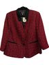 Kasper 100% Polyester Print Red Black Blazer Size 18 - photo 1