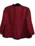 Kasper 100% Polyester Print Red Black Blazer Size 18 - photo 2