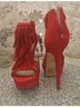 Bebe Red Heels Size 7 - photo 8