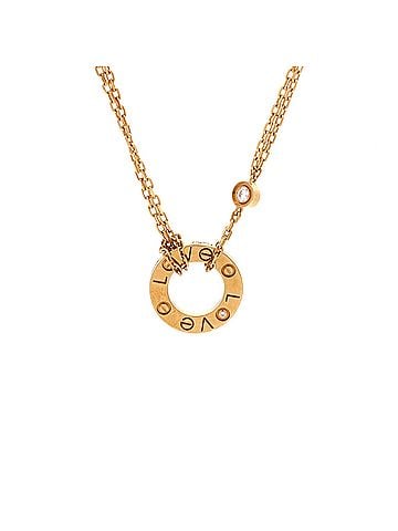 Cartier 2 Diamonds Love Pendant Necklace 18K Yellow Gold and Diamonds (view 1)