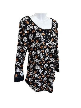 killstar Haunted Pumpkin Henley Lounge Top Long Sleeve T-Shirt (view 2)