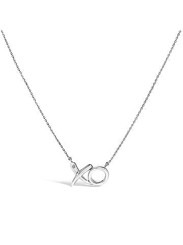Haus of Brilliance Sterling Silver Diamond Accent XO Pendant Necklace (view 1)