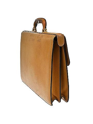 Loewe Anagram Business Leather Brown Leather Briefcase Bag (view 2)