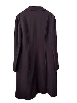 Brioni Dark Plum Single-Breasted Long Coat Coat (view 2)