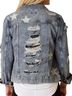 Miss Me Destructed Camo Star Denim Jacket Jacket - photo 2