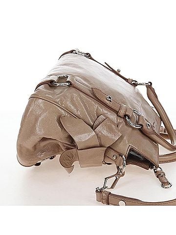 Miu Miu Bow Satchel Cervo Leather Beige Leather Handbag (view 2)