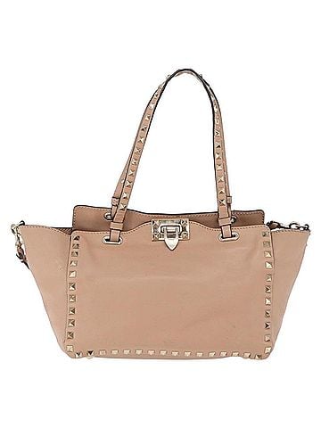 Valentino Garavani Rockstud Soft Leather Beige Leather Tote Bag Bag (view 1)