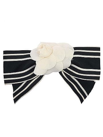 Chanel Camellia Hair Barrette Satin Black Satin Head Accessory Accessory (view 1)