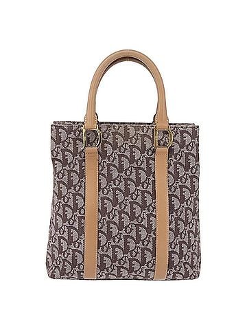 Dior Vintage Open Diorissimo Canvas Brown Canvas Tote Bag Bag (view 1)