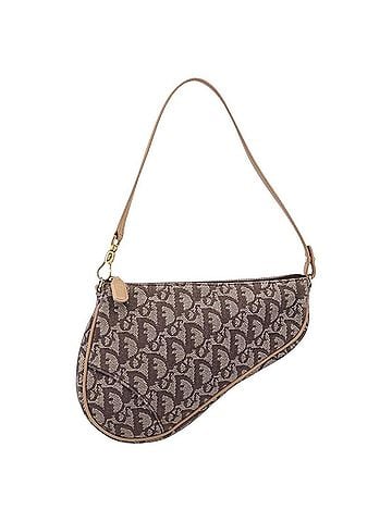 Dior Vintage Saddle Bag Canvas Brown Canvas Clutche &amp; Pouche Bag (view 1)