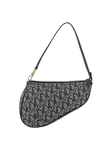 Dior Vintage Saddle Bag Canvas Navy Canvas Clutche &amp; Pouche Bag (view 1)