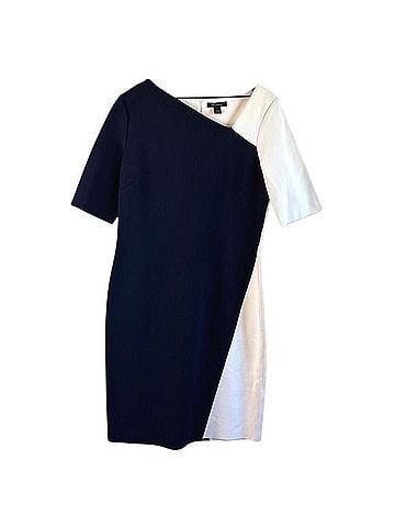 St. John Asymmetrical Colorblock Shift Cocktail Dress (view 1)