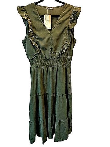 BTFBM Ruffle Midi Dress Casual Dress (view 1)
