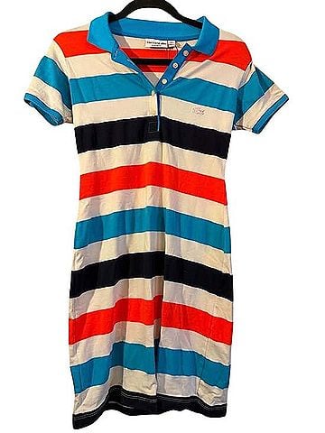 Lacoste Regular Fit Striped Polo Shirt Dress Casual Dress (view 1)