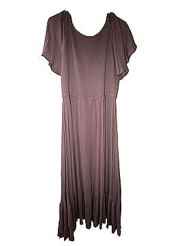 Jodifl Lavender Smocked V-Neck Midi Casual Dress (view 2)