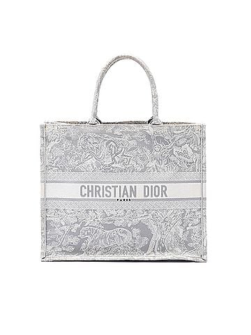 Dior Large Canvas Embroidered Dioriviera Toile De Jouy Book Tote (view 1)